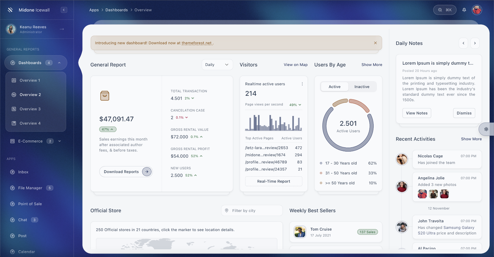 Midone - Tailwind Admin Dashboard Template